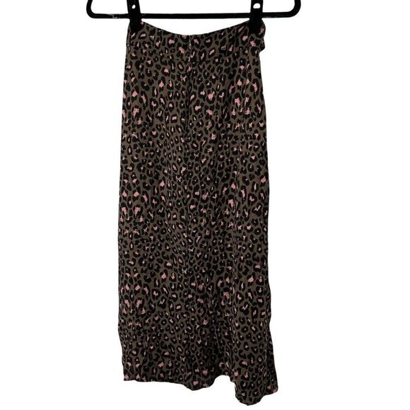 Love,‎ Fire Olive Green Pink Leopard Print Skirt - Picture 6 of 6